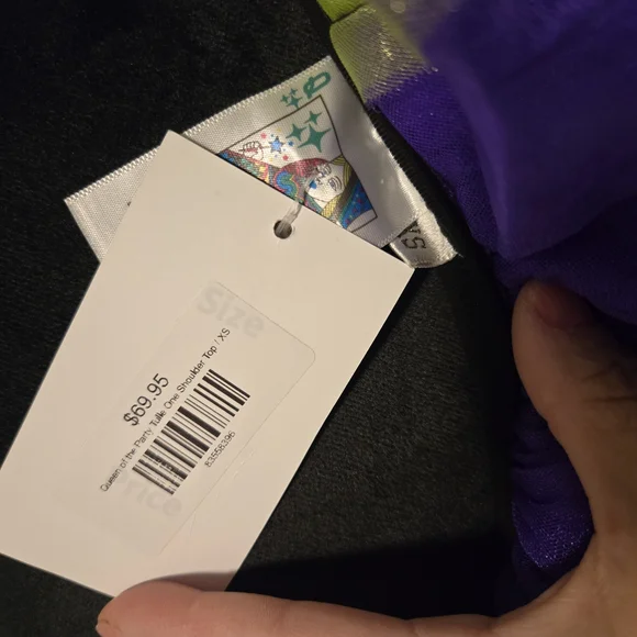 Queen of Sparkles Black Tee with Rainbow Accents - Picture 6 of 9